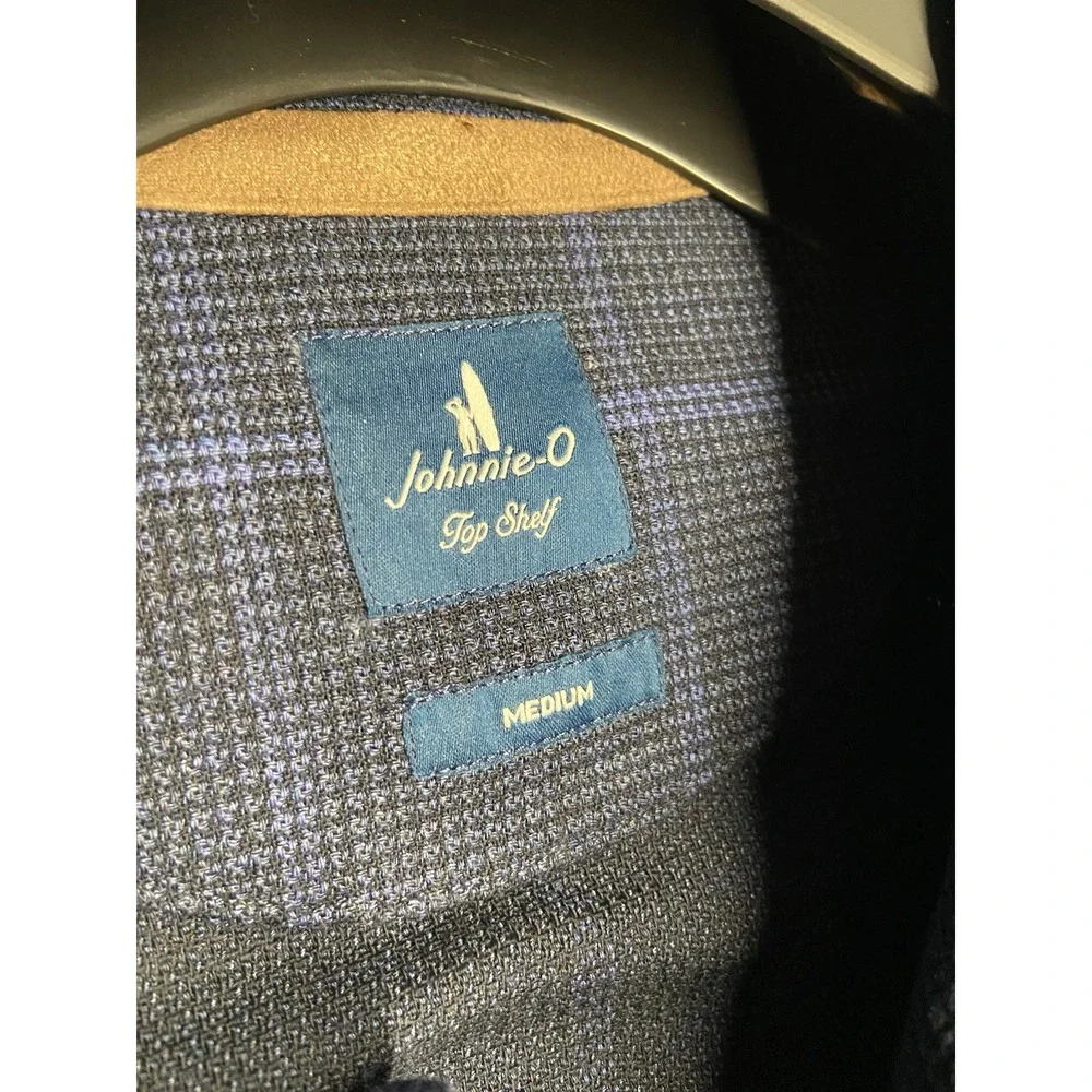 Johnnie-O Top Shelf Designer Men's Navy Plaid Blazer Size M